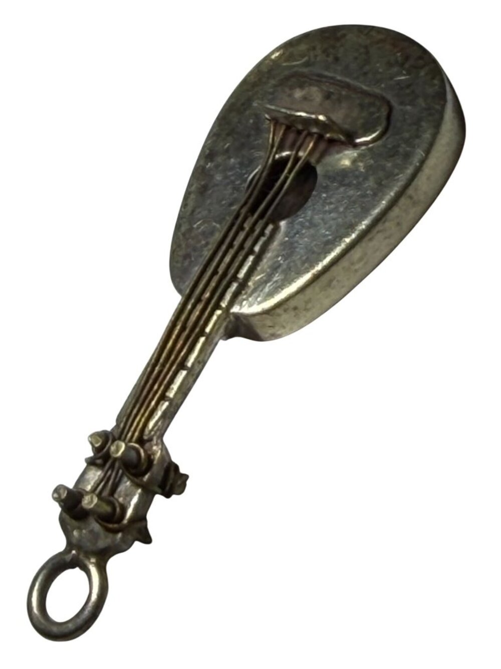 Vintage Sterling Silver Mandolin Charm Beau Musical Instrument 3D Figural 925 - Picture 2 of 5